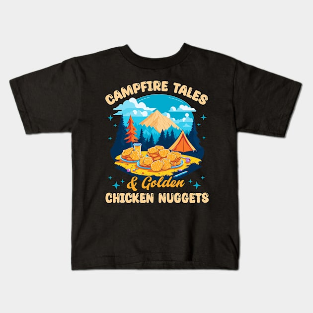 Campfire Tales and Golden French Fries Kids T-Shirt by T-shirt US